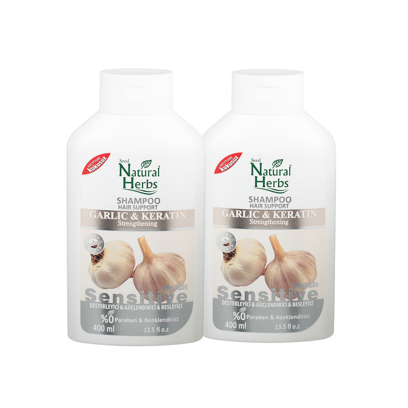 2er Set Knoblauch Keratin Shampoo 2 x 400ml